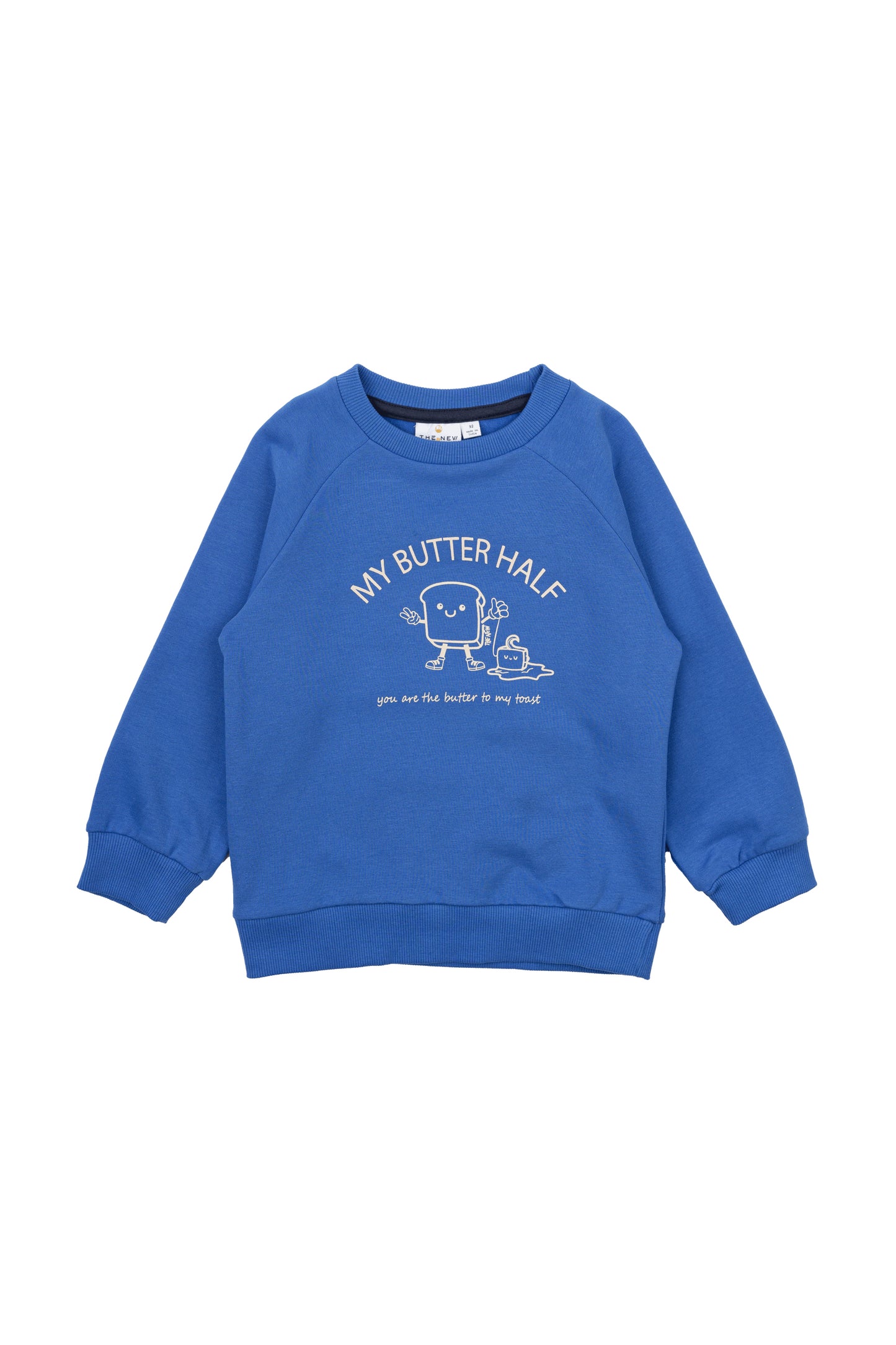 strahlend blaues Sweatshirt